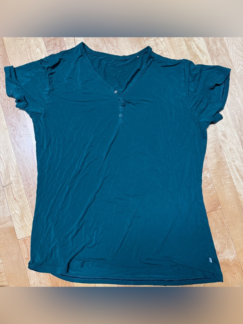 PLAY Little Sleepies Women's Short Sleeve Pajama Top bamboo medium emerald green